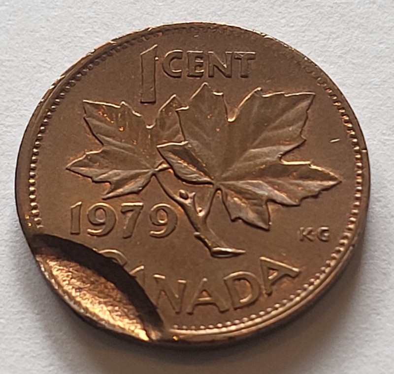 1979-Cad-Penny,--Clipped-Planchet-Or-Incomplete-Clip?