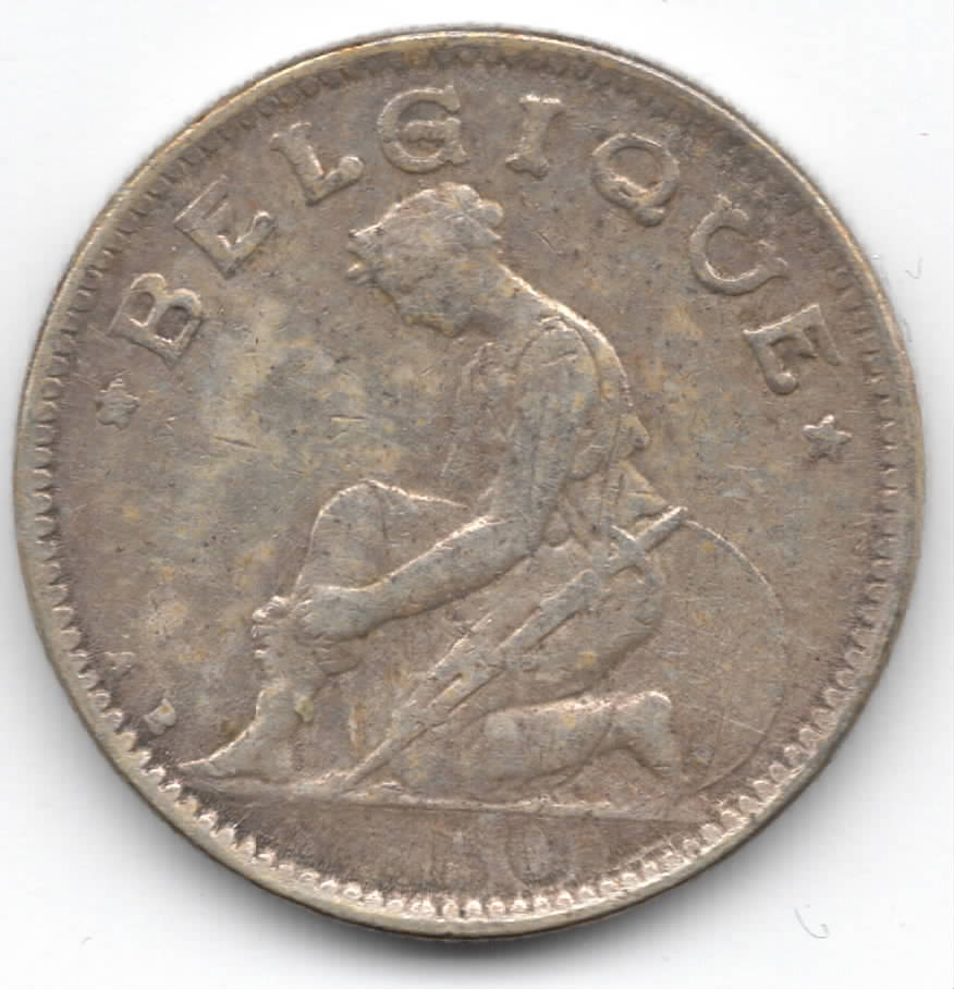 1933-Belgium-50-Centimes-Brockage