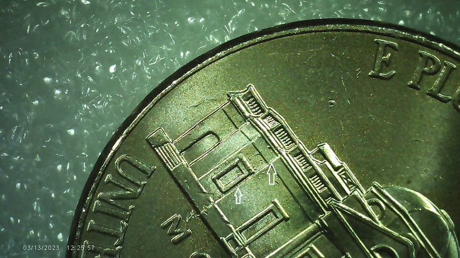 2020-P-Nickel-Reverse-Broken-Window-Die-Chips-On-Letters-&-Building!