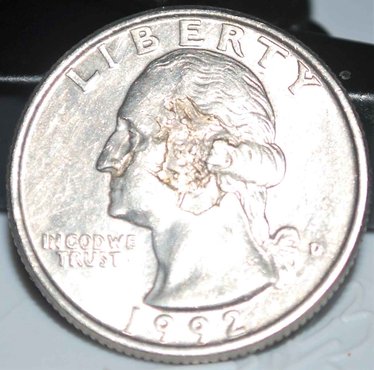 1992-D-Quarter-Strange-Die-Stain