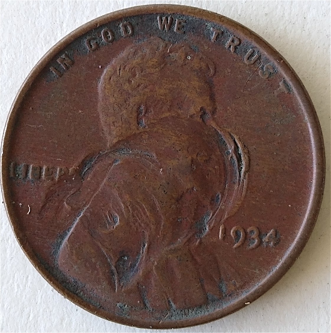 1934-Lincoln-Penny-Error-On-Front-Of-Coin.-Help-Needed!