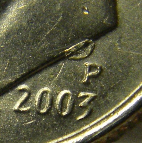 2003-P-Roosevelt-Dime-Unique-Metal-Piece-Obverse