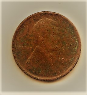 1917-Lincoln-Penny---Slight-Bend-Of-Coin-Man-Made?