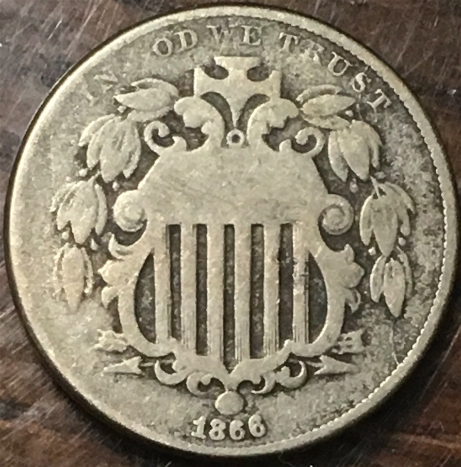 1866-Shield-Nickel-“in--OD-We-Trust”-Die-Error?