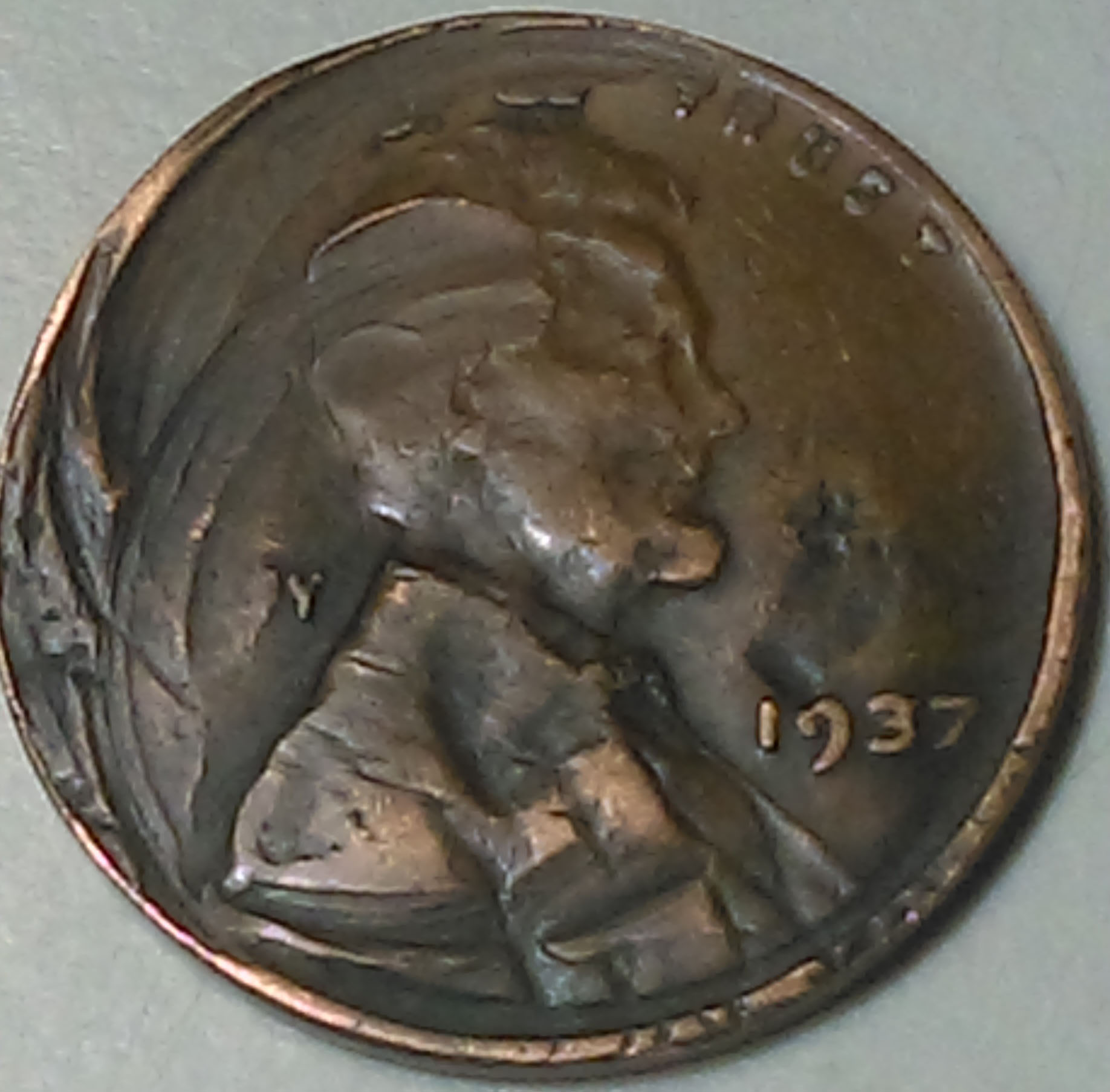 1937-No-Mint-Mark-Wheat-Penny,-Strike-Error?