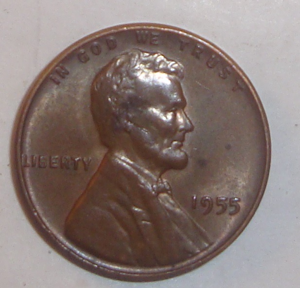 1955-Lincoln-Wheat-Penny-Needs-Grading-Please:d
