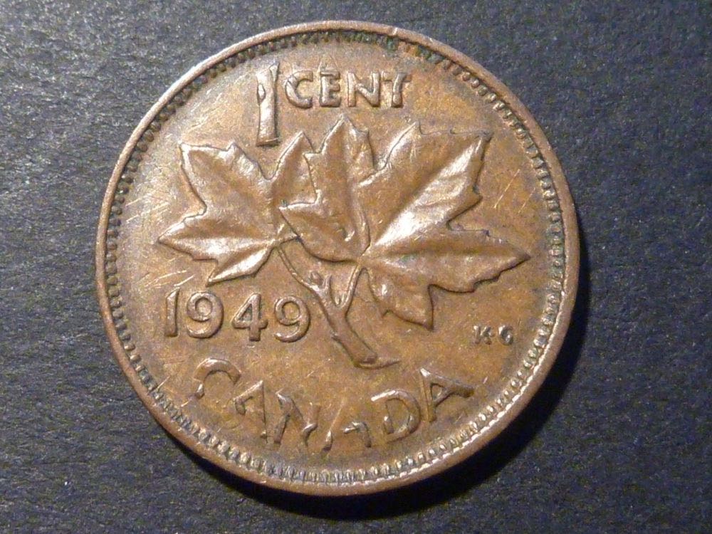 1952-1-Cent,-Double-Struck-In-Collar