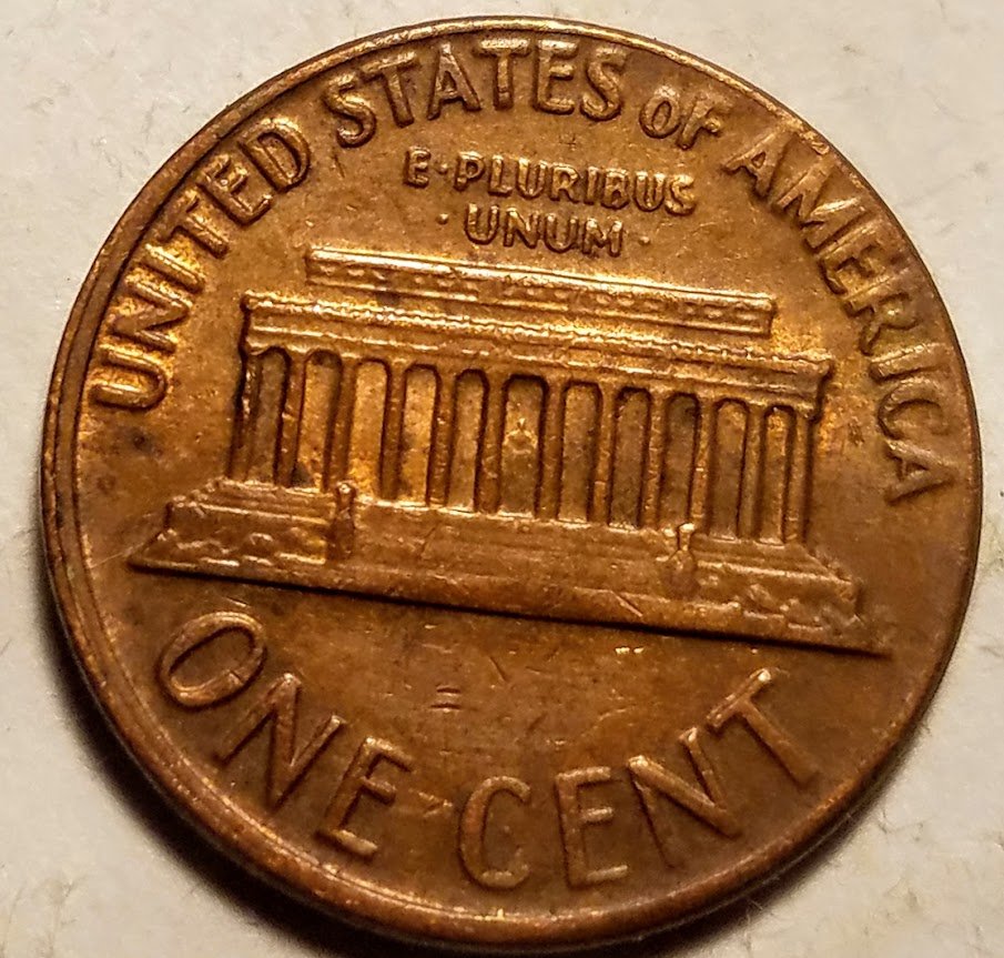 1969-D-Penny-Off-Center-Strike-And-Floating-Roof-Error