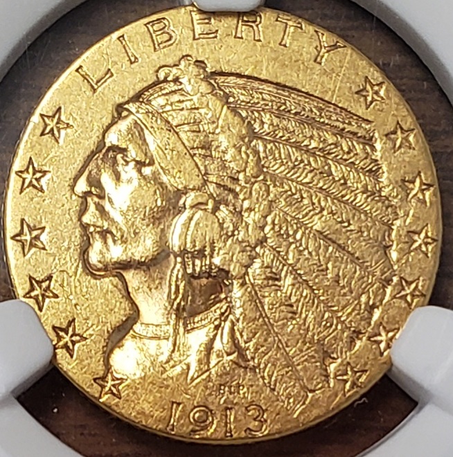 1913-S-Weak-S-$5-For-Grading-More-Images