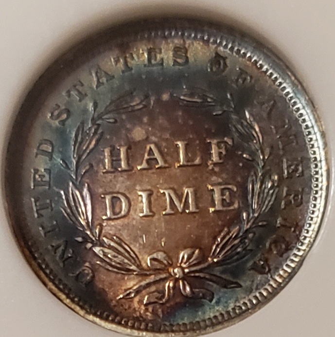 Toning-1837-Half-Dime
