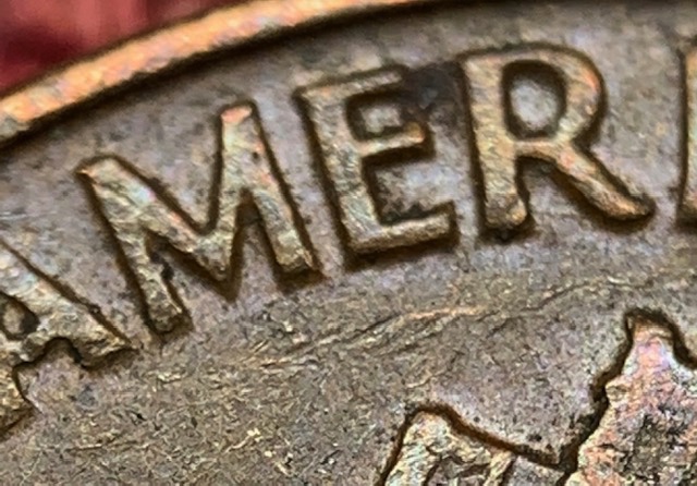 1964-D-Lincoln,-Heavy-Abrasion-On-The-Mint-Mark-Field,-Not-An-Error-But-Neat