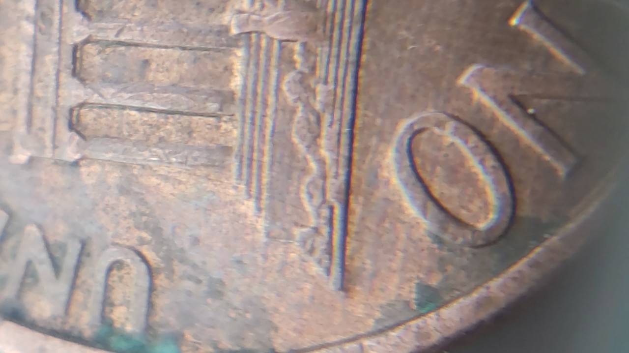 1993-Penny-Multi-Struck-Coin-With-Lots-Of-Die-Chips-And-Die-Crack?
