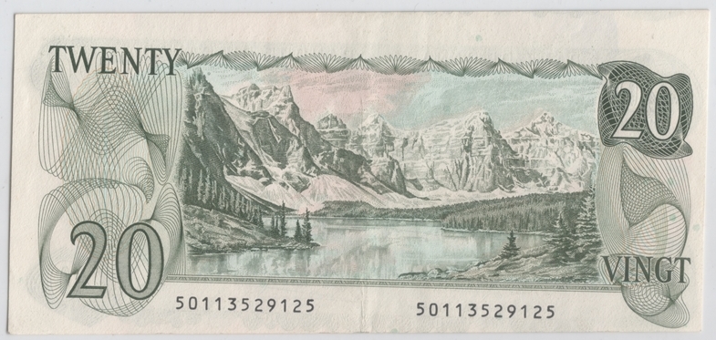 Cutting-Errors-On-Canada-Bc-54A-1979-20-Dollars