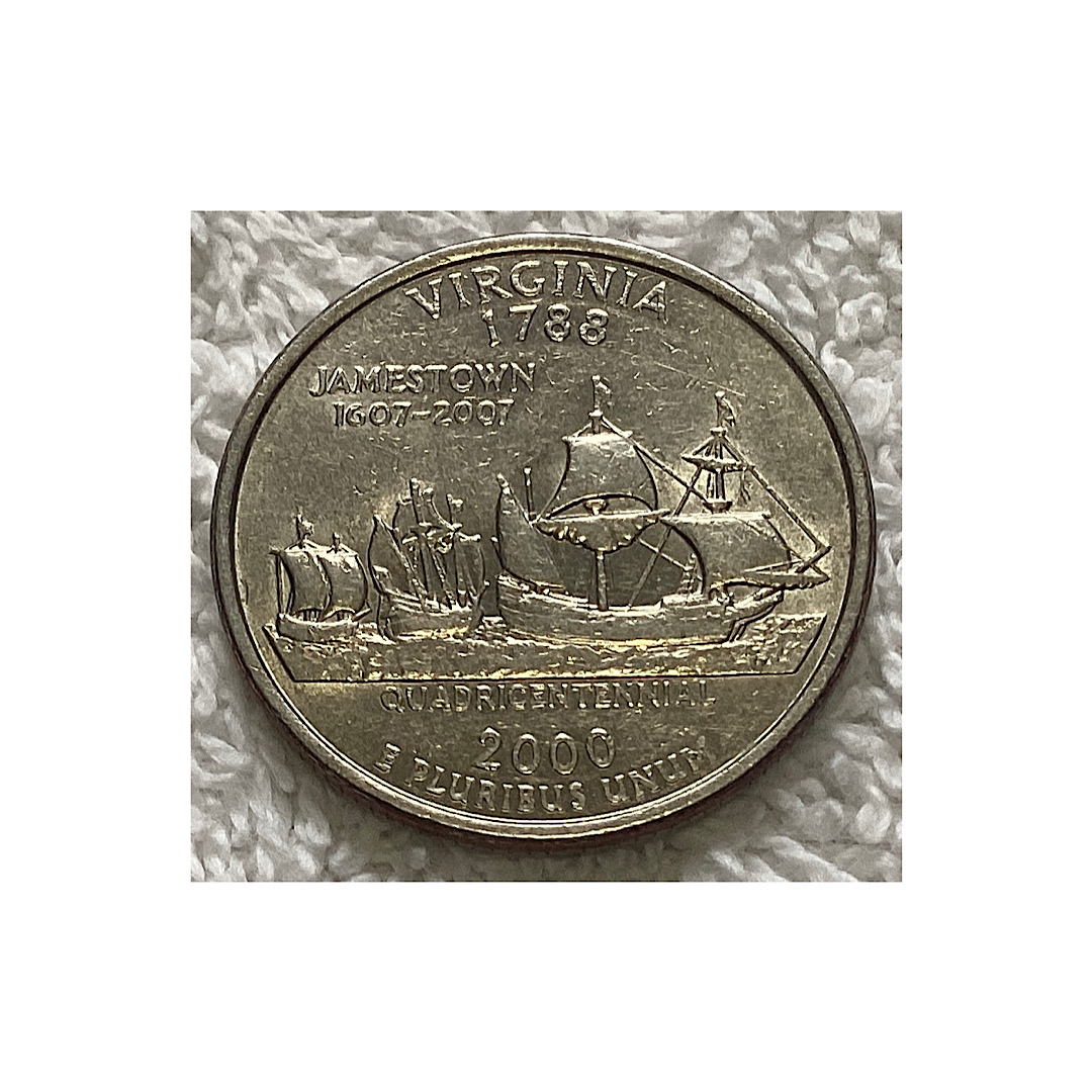 2000-Virginia-Quarter-Cladding-Error-On-Obverse?