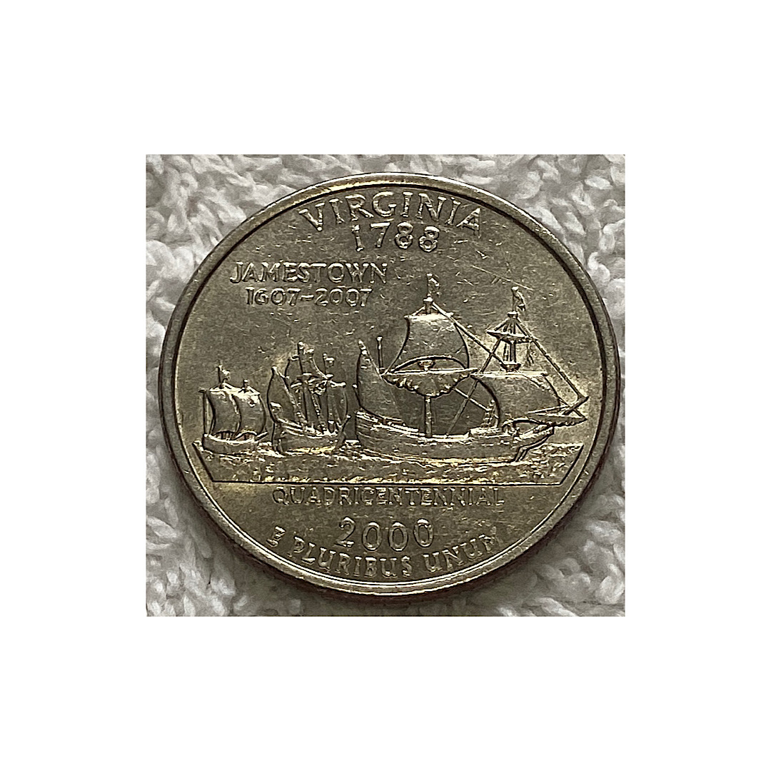 2000-Virginia-Quarter-Cladding-Error-On-Obverse?