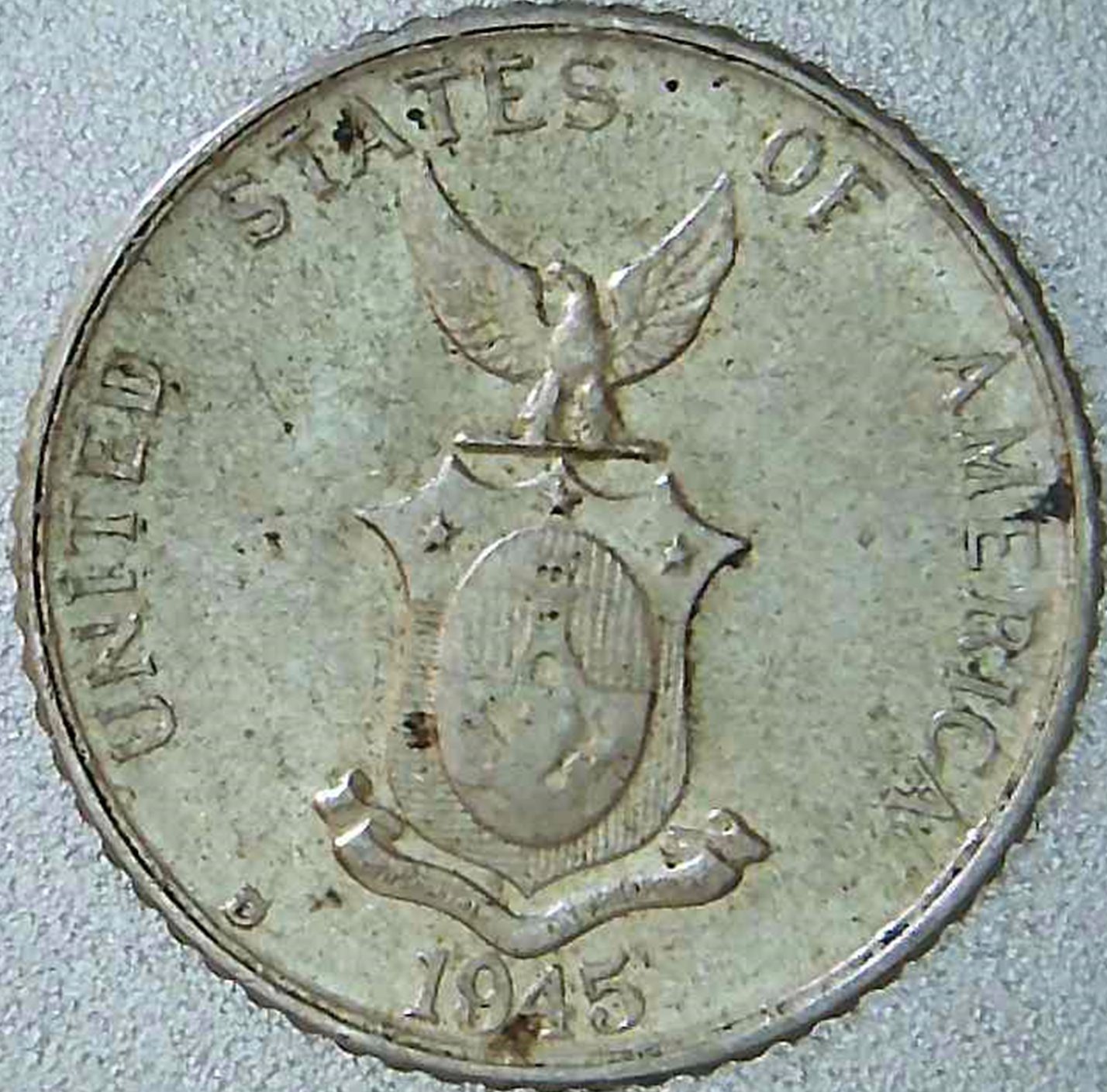 1945-D/D-US/Philippines-10-Centavos---RPM-And-Doubled-Banner!