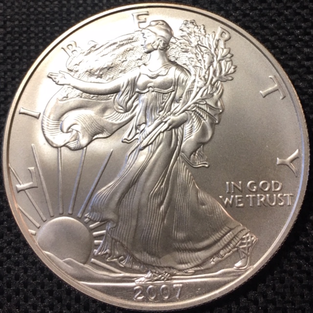 2007-W-American-Eagle-Silver-Dollar.--Uncirculated-=-Burnished?