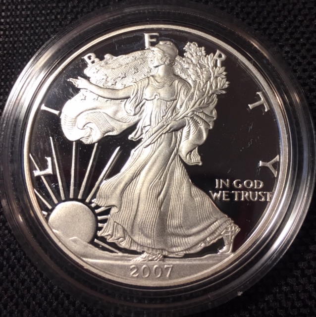 2007-W-American-Eagle-Silver-Dollar.--Uncirculated-=-Burnished?