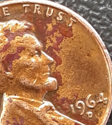 1964-D-Lincoln-Memorial-Cent/-Shiny,-Gold-Color