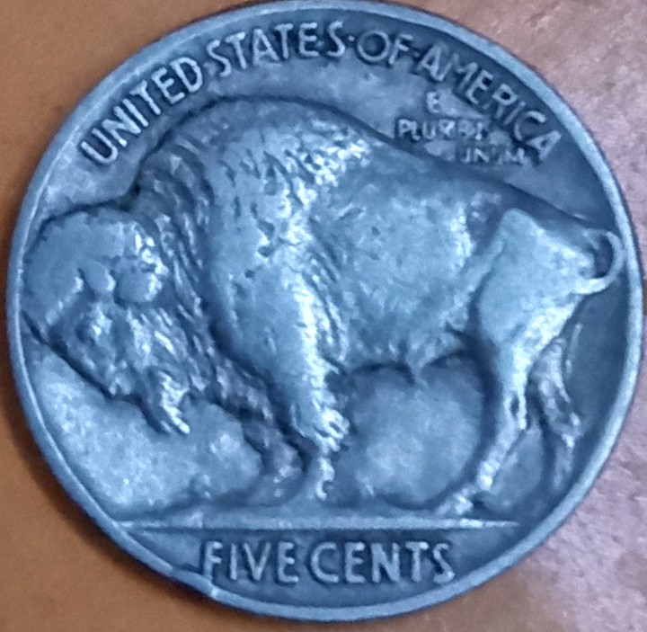 1934-Buffalo-Nickel/Indian-Head-In-Coin-Roll