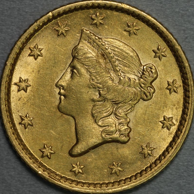 1854-Lh-Gold-Dollar-Up-For-Grading