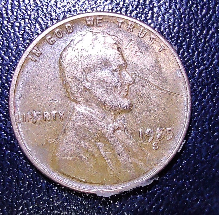 1955-Lincoln-S-Mint-BIE-Penny-!