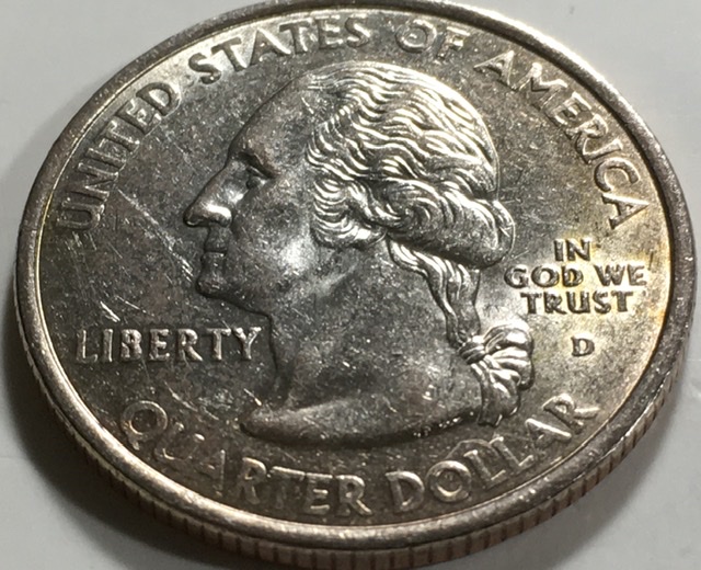 2002-D-TN-Quarter,-Strange-Coloring-On-Both-Sides,-Is-Planchet-Defective?