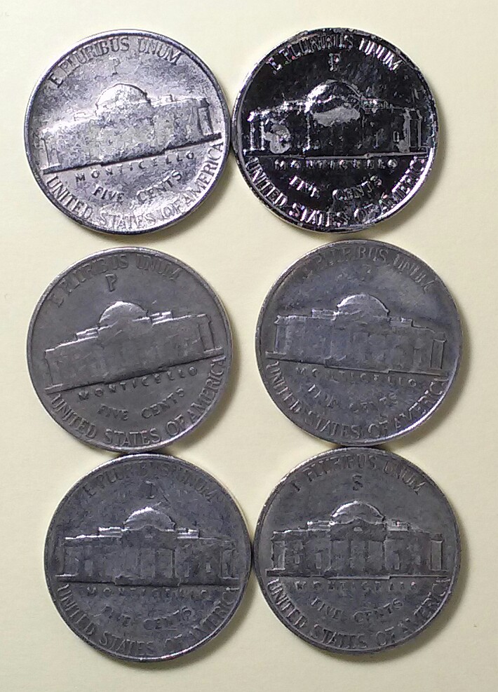1943-P-Nickel-Obv:-Partly-Sticks,-Rev:-Doesn't-Stick-But-Attracts