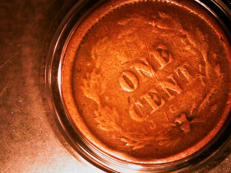 1858-Indian-Head-Cent,-With-Initials-On-Reverse?