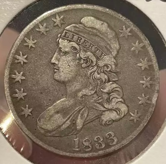 1833-Bust-Half,-Took-A-Chance-On-This-One,-Love-The-Obverse-Details