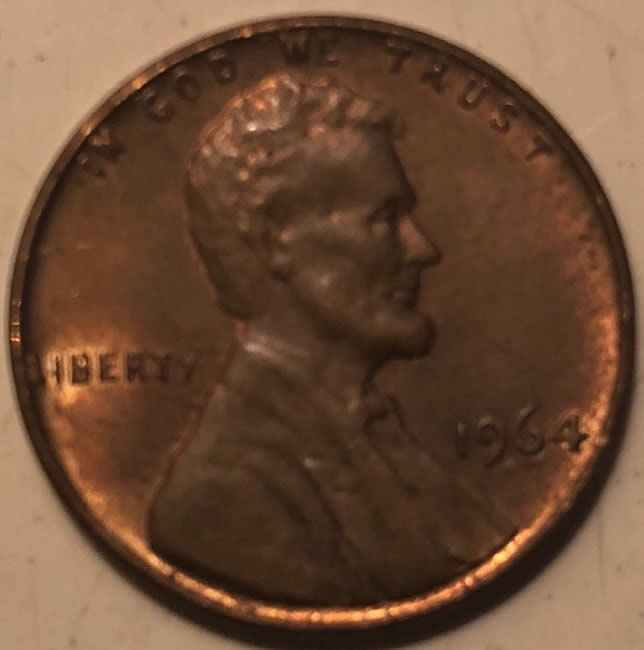 Why-Is-This-1964-Penny-Shiny--Around-The-Rim-Is-It-Just-Dirty