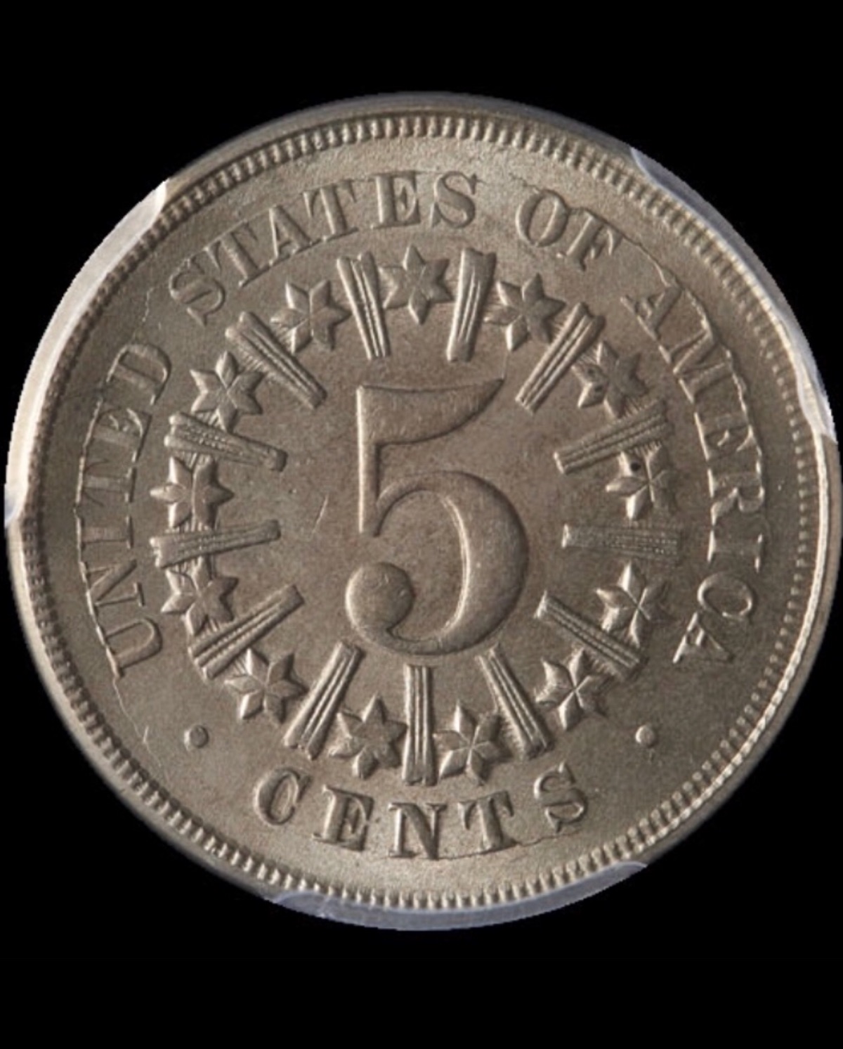 1866-Shield-Nickel-With-Rays-For-Grading