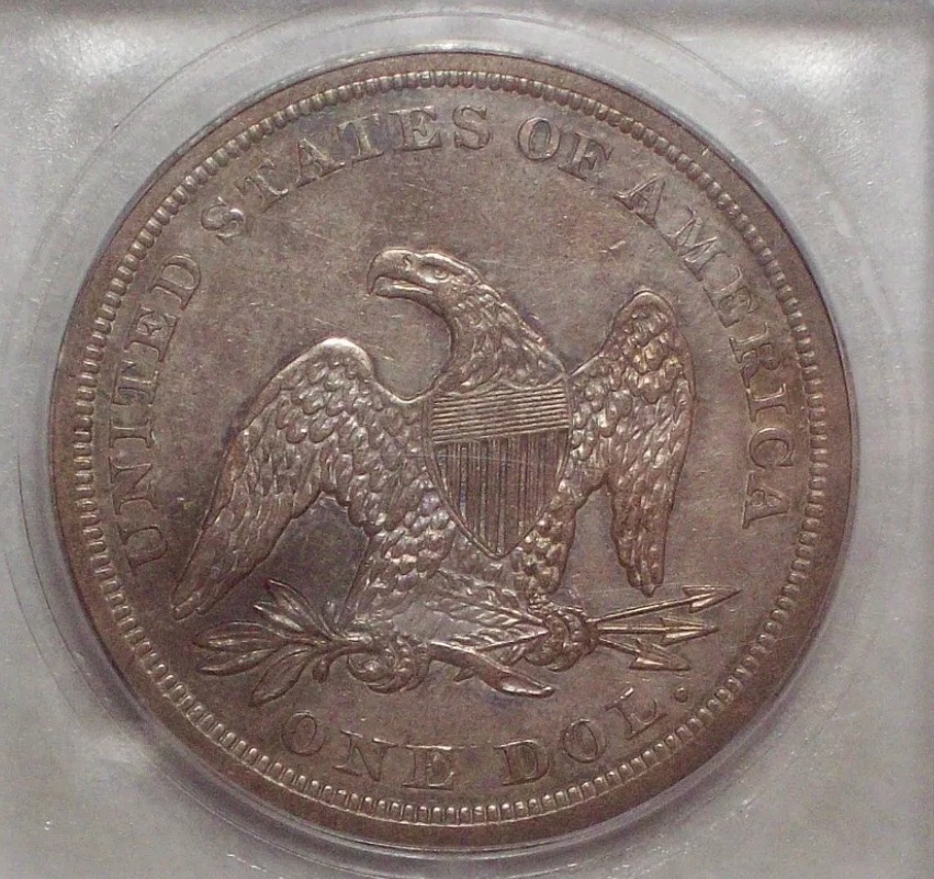 1843-Seated-Liberty-$1-For-Grading