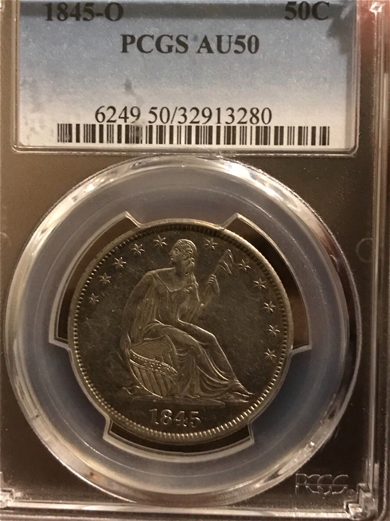 1845-Seated-Half-Dollar-For-Grading