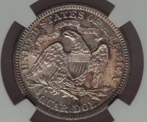 Seated-Quarters-With-Motto-For-Grading