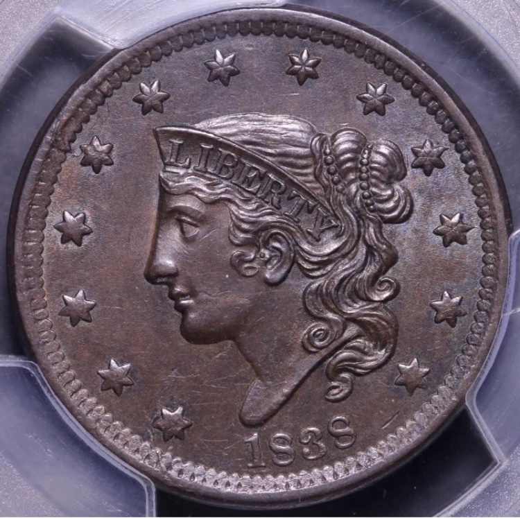 1838-Coronet-Large-Cent-For-Grading