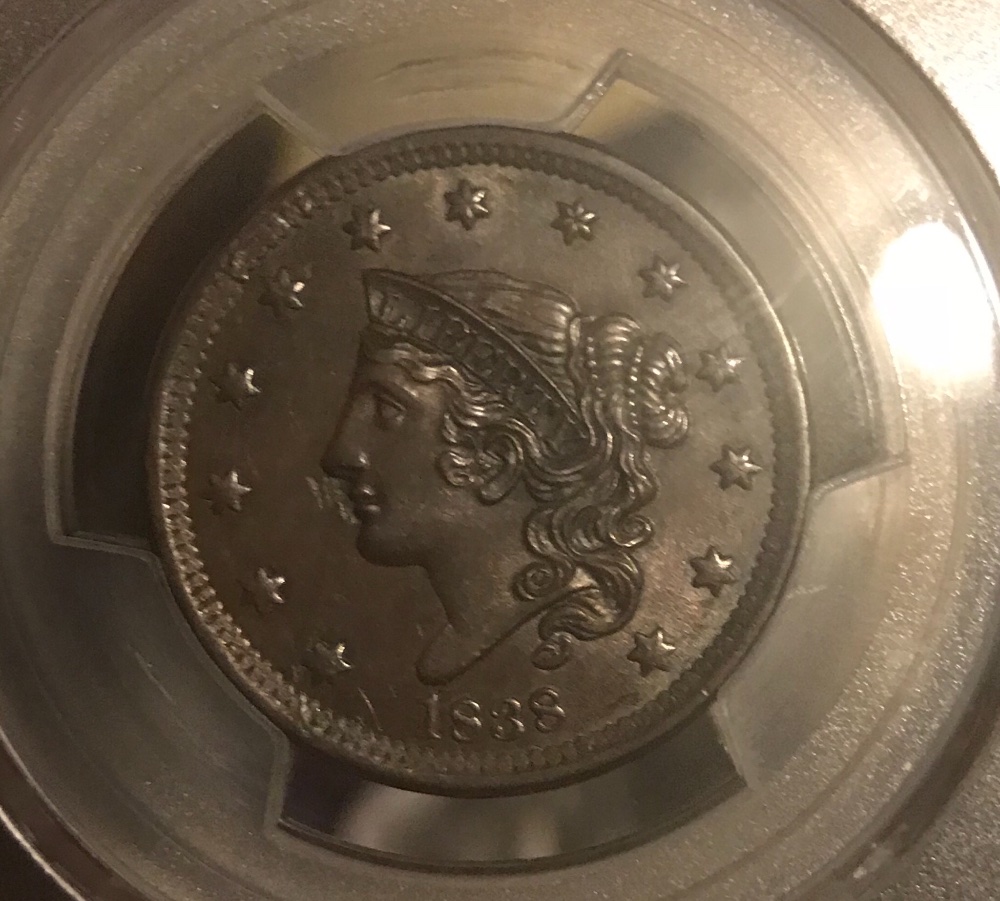 1838-Coronet-Large-Cent-For-Grading