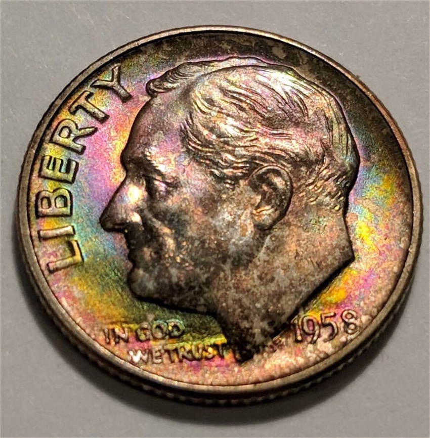 1958-D-Roosevelt-Dimes-From-Mint-Sets-For-Grading