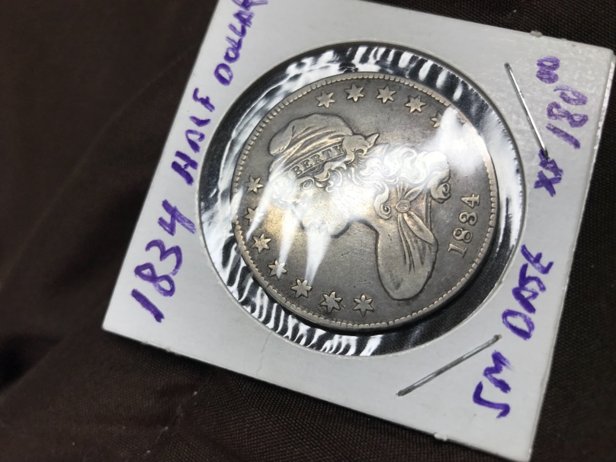 1834-Capped-Bust-Half-For-Grading