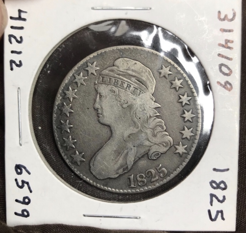 1825-Capped-Bust-Half-For-Grading