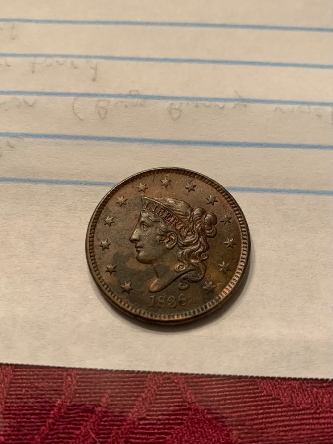 1836-Coronet-Cent-For-Grading