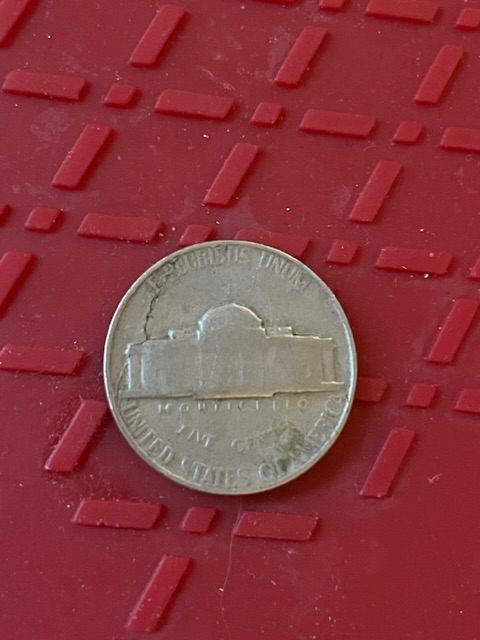 1954-Jefferson-Nickel-Lamination-Error?