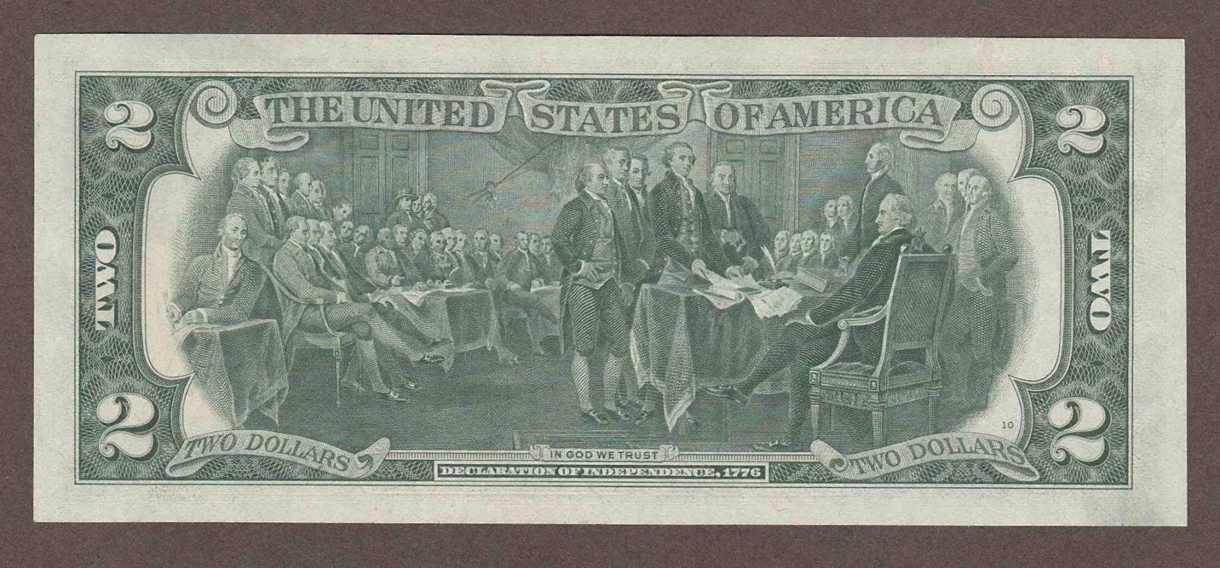 First-Day-Issue-$2-Dollar-Bills-W/-Stamps