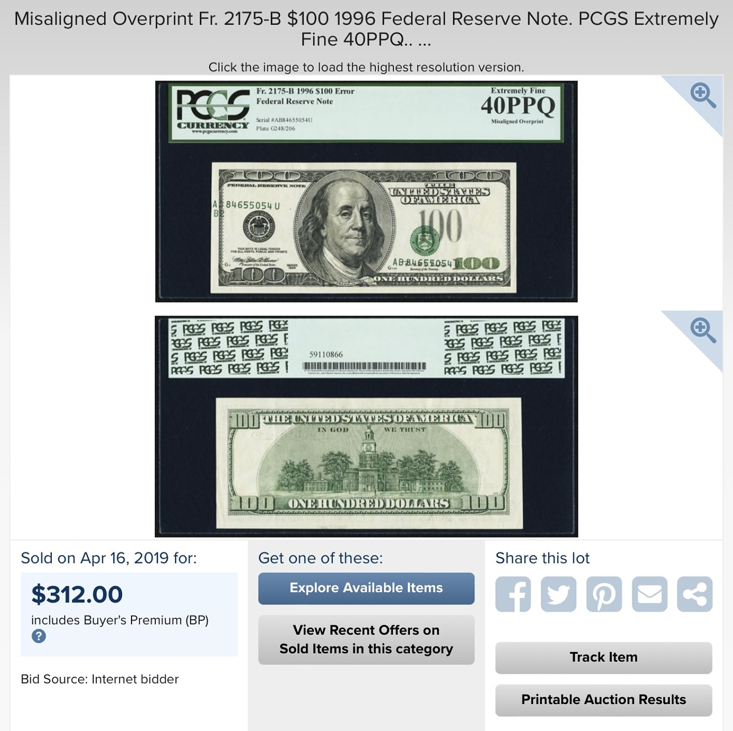2006-100usd-Error/Misprint---Serial-Number-Shift---Value
