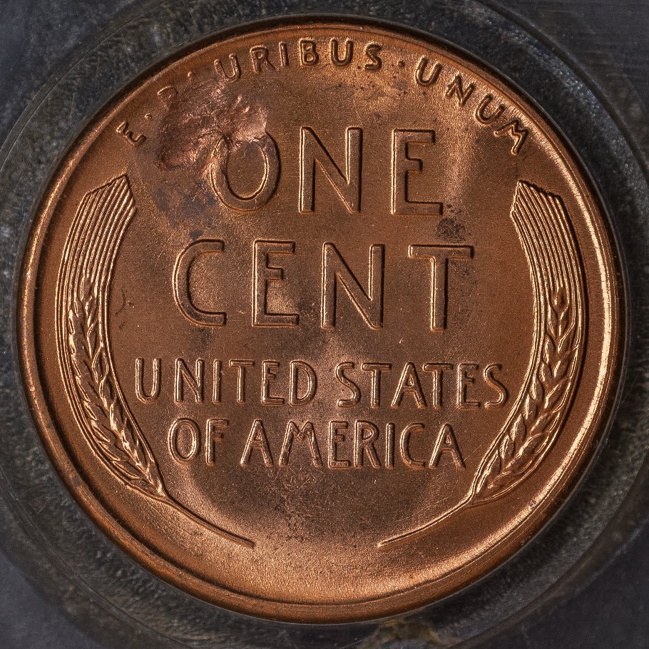 1955-S-Cent-,-Interesting-Struck-Through-Details