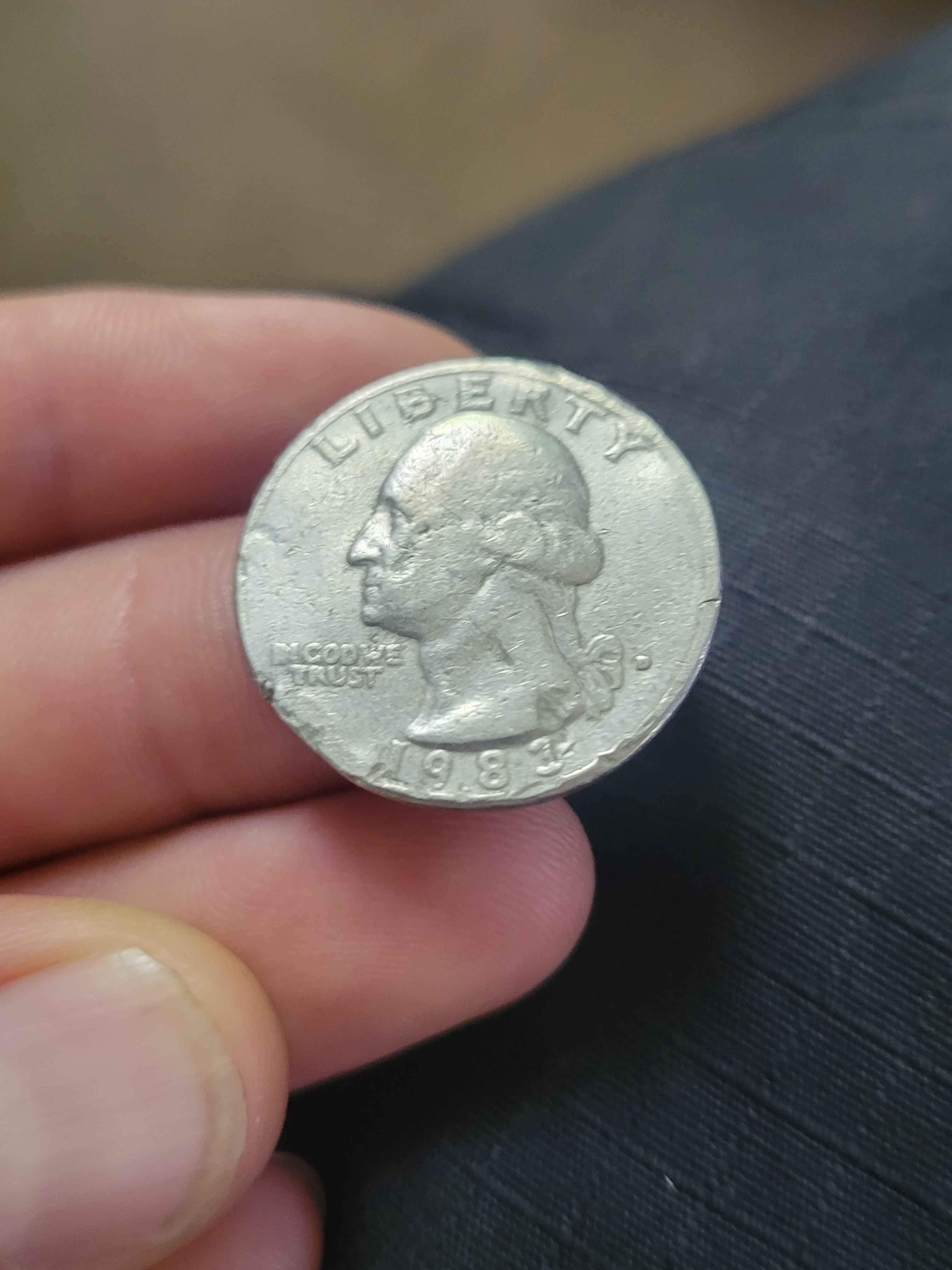 What-Type-Of-Error-Is-This.-1983-D-Quarter.-Planchet-Or-Mule.-Or-Something-Else.