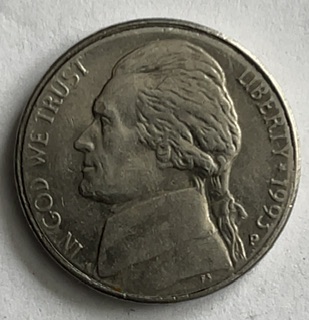 Double-Headed-Jefferson,-Nickel-To-Different-Years,-1993-And-1992