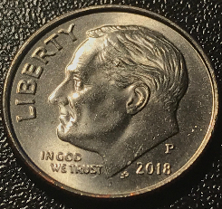 2018-P-Dime:-Clad-Plating-Error-On-Rim-+-Die-Chip