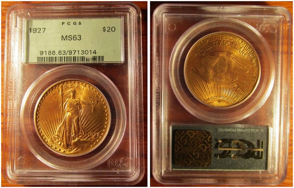 New-To-Me-Today-1927-Twenty-Dollar-St.-Gaudens-PCGS-OGH-MS-63
