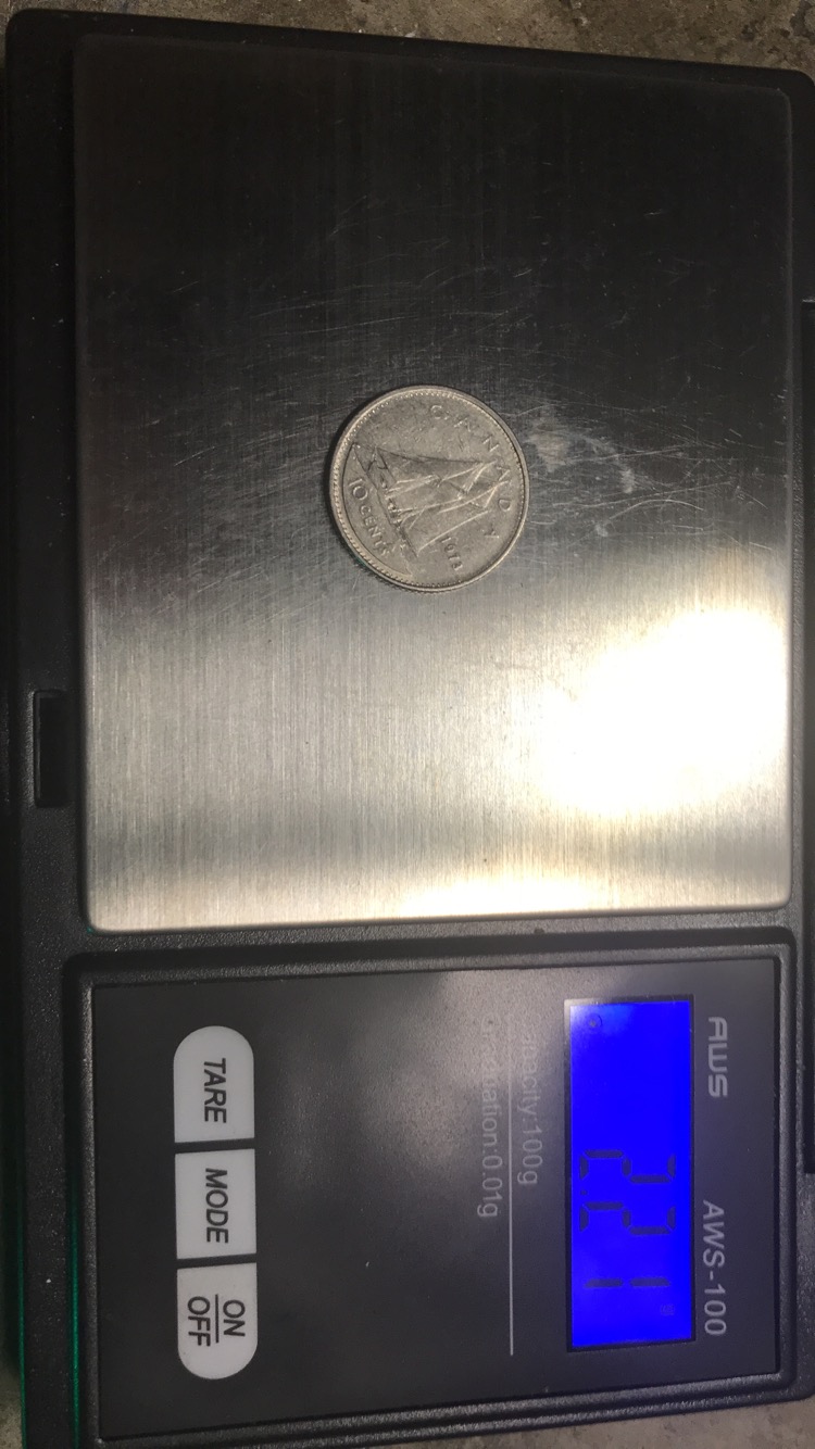 1973-Canadian-Dime-Weight-Error?